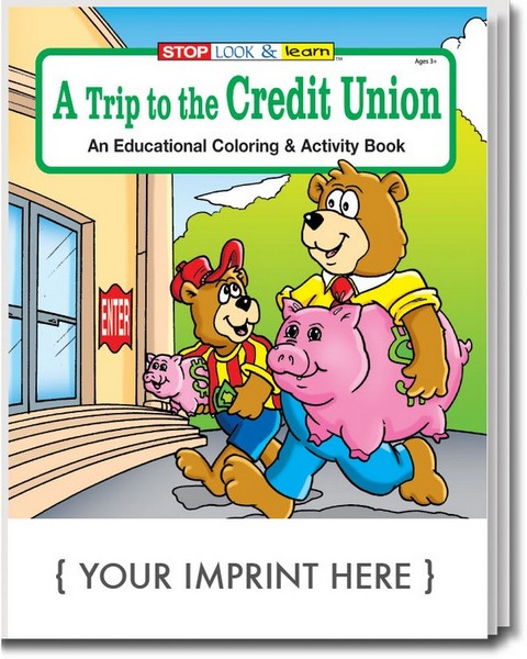 CS0600 A Trip to the Credit Union Coloring and Activity BOOK with Cust